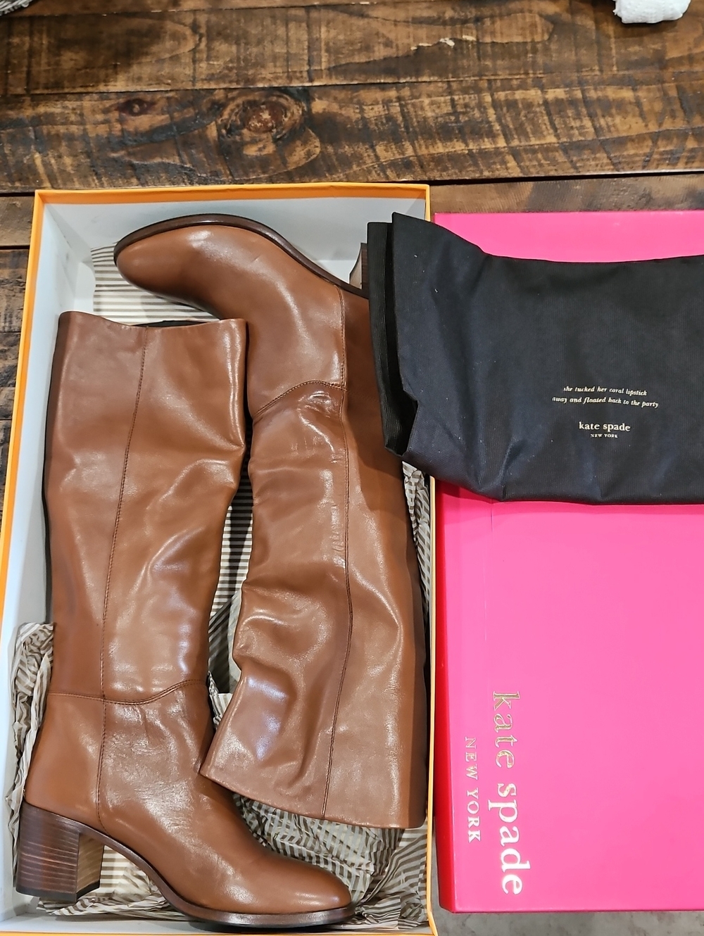 Kate Spade NWT Leather Tall Boots....beautiful Fall Assessory
